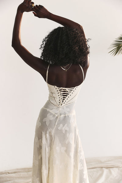 Paulette™ | Elegantne Pikk Kleit Korsetiga