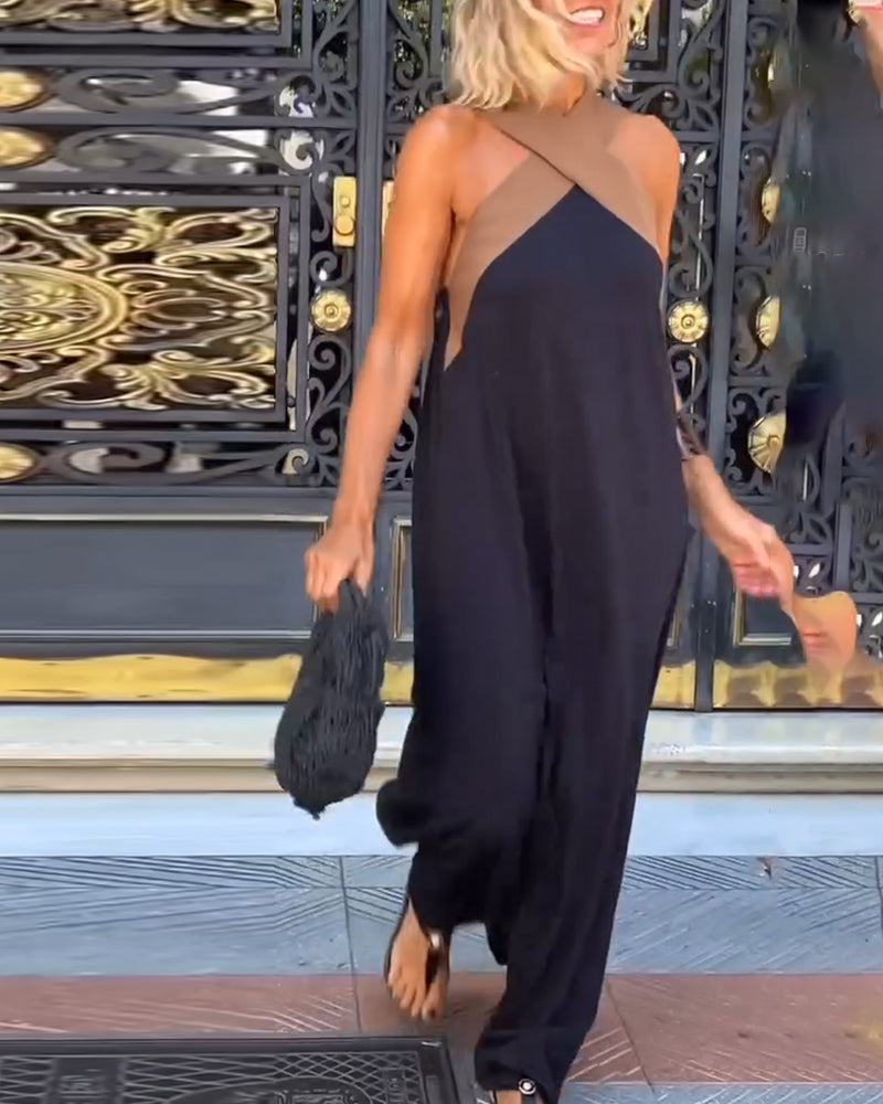 SIENNA™ | Elegantne Kleid, millel on Sügav Kaelus Seljal ja Ümberpööratud Krae