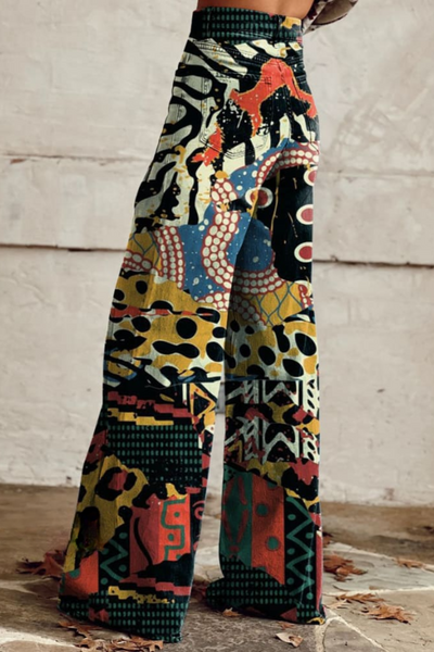 Stiilsed Boho Vintage Laiad Püksid