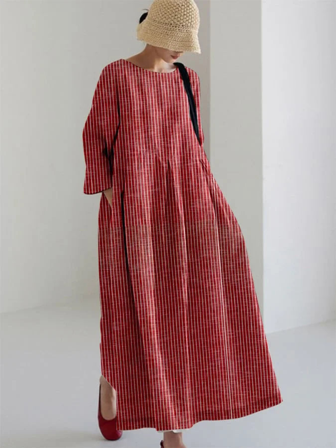 OLIVIA™ | Vintage kleit triipudega
