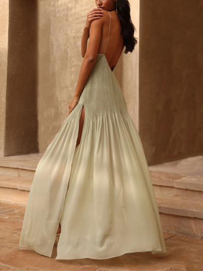 Sofia™ | Elegantne Maxi Plekikleid Plisseega