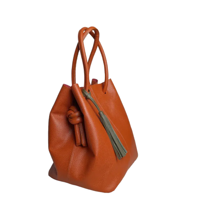 Brigitte Orange Naiste Nahk Kott