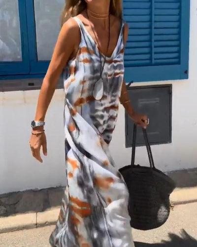 ÉLODIE™ | Suvekleit Ilma Varrukateta Rafineeritud Tie-Dye Stiilis