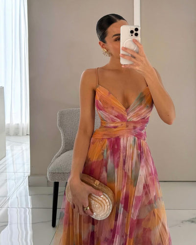 Giselle - Lummav Maxi-kleit Lilleseprindiga