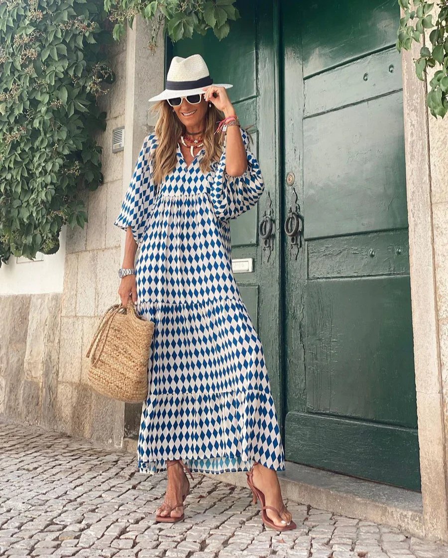 Elin™ | Boho puuvillane Maxi kleit