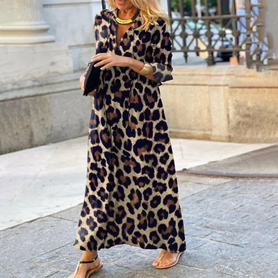 Silvie | Julge ja Elegantne Leopardimuster Kleid