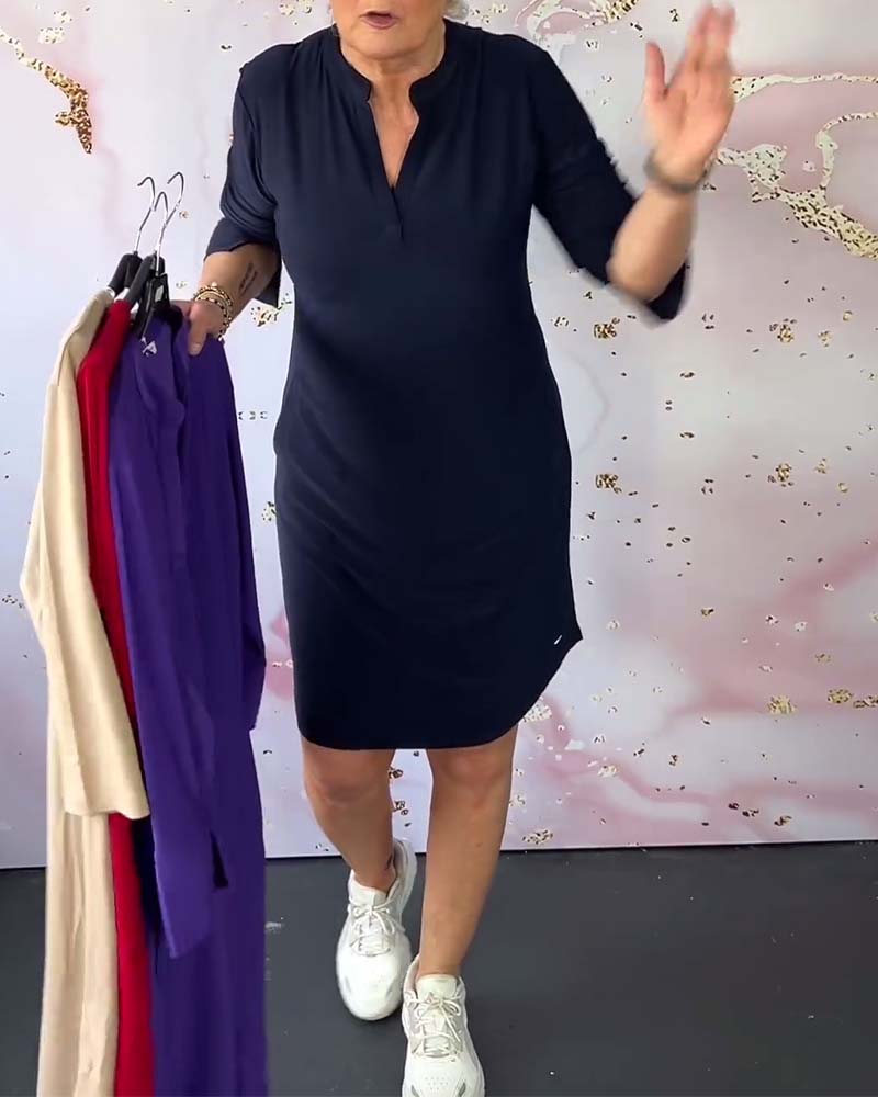 Hanne | Elegantne kleit V-kaelusega
