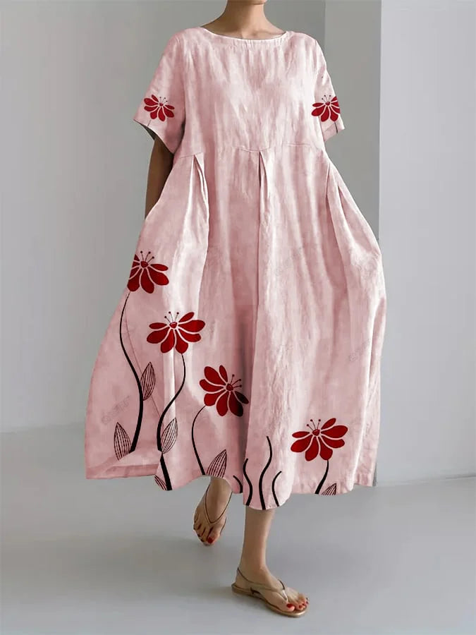 Suveeline Looduslik Printidega Kleid - ROSALIE