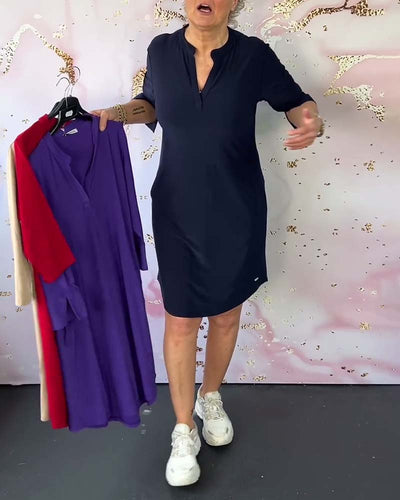 Hanne | Elegantne kleit V-kaelusega