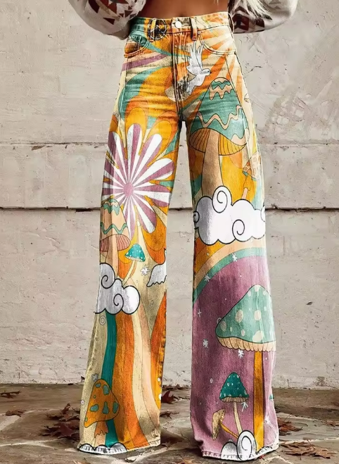 Elegantne Boho Vintage püksid stiilse välimuse jaoks