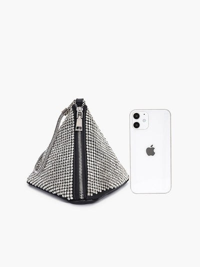 isabella™ Rhinestone Kolmnurga Mini Kott