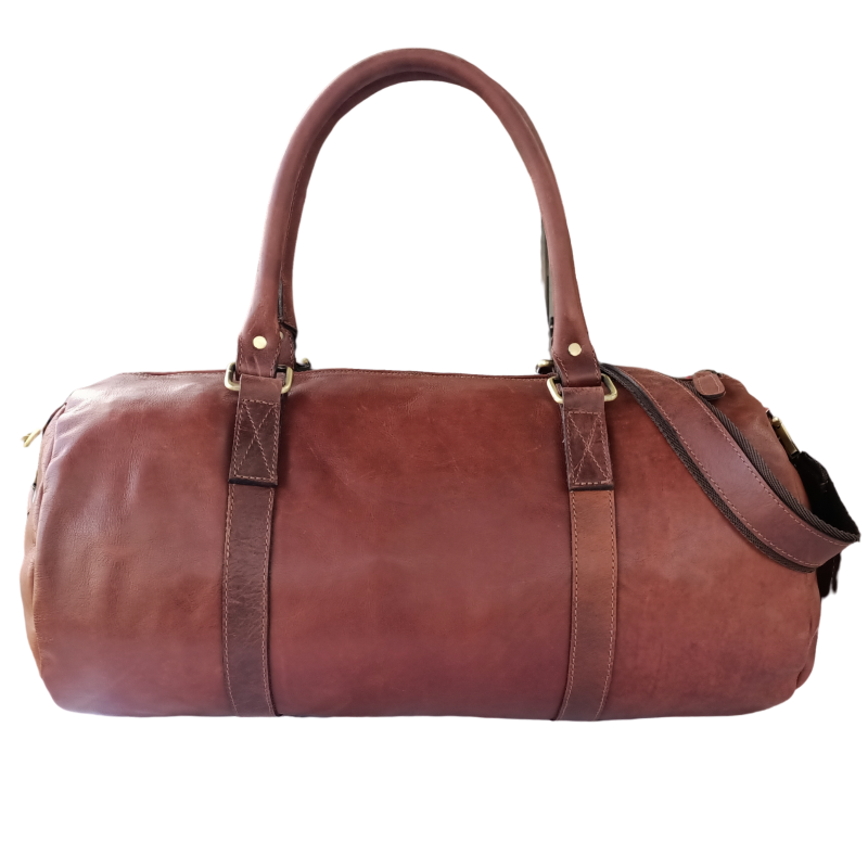 Pruun Nahk-Duffel-Kott