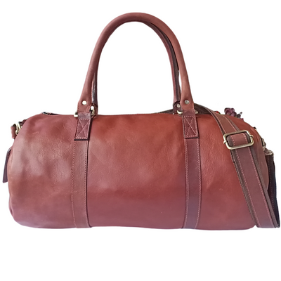 Pruun Nahk-Duffel-Kott