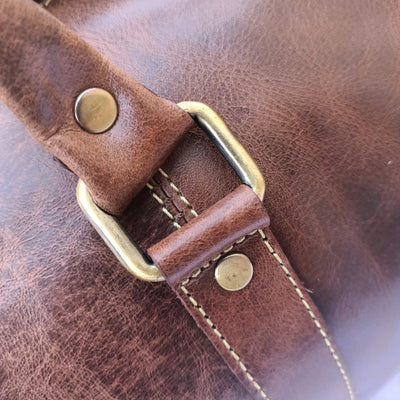 Hullu Hobuse Nahast Mini Duffel Kott