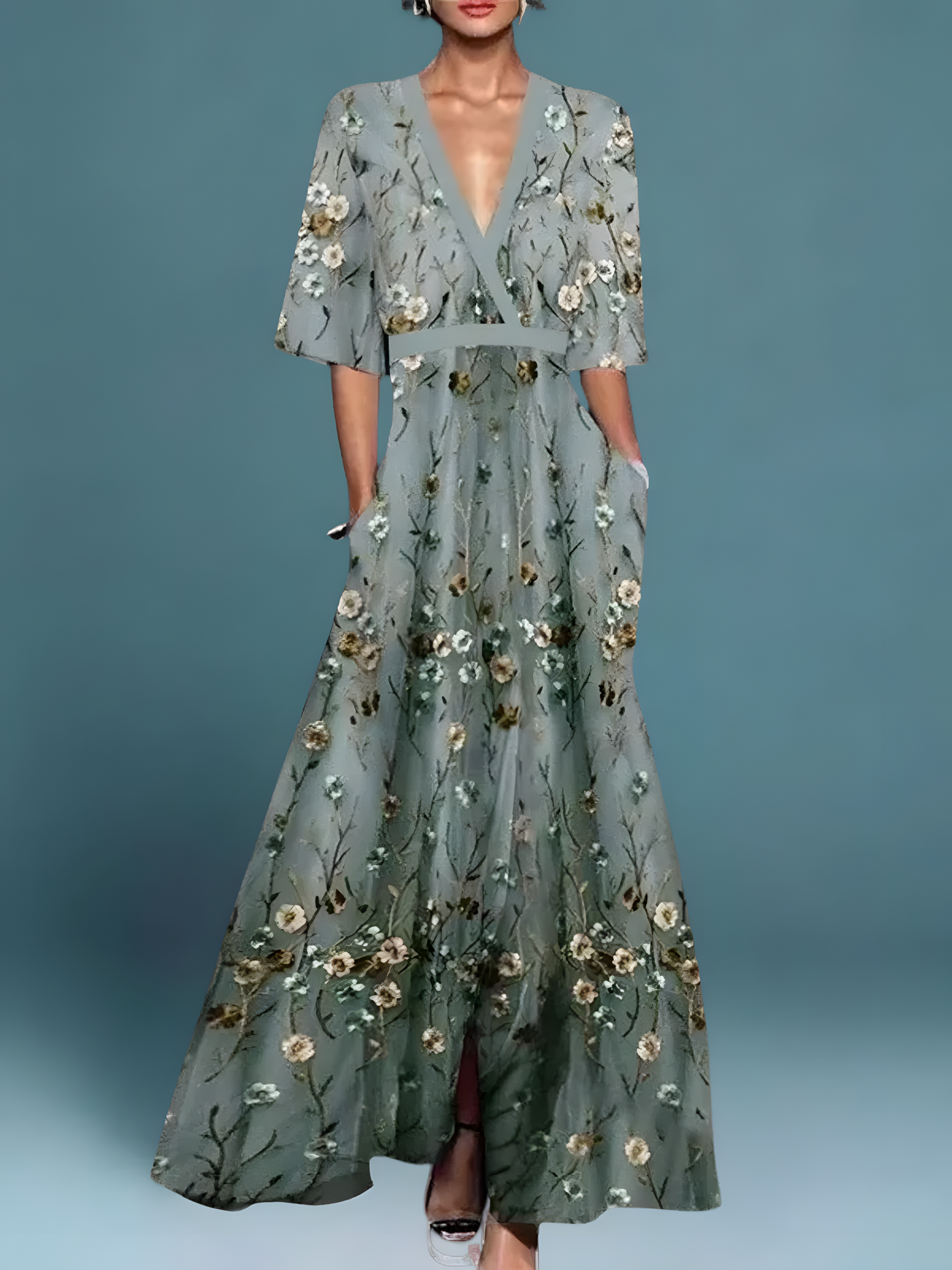 Laure | Elegantne lillekleit