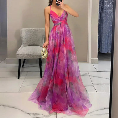 Giselle - Lummav Maxi-kleit Lilleseprindiga