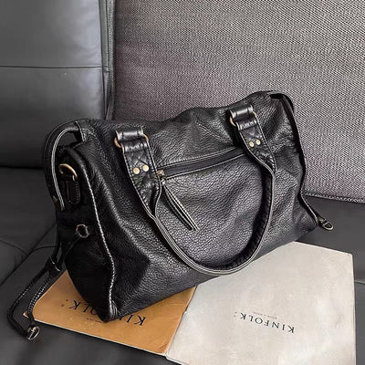 Stiilne Vintage Must Nahk Kott