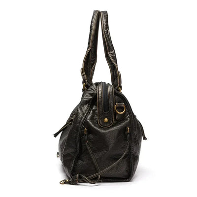Stiilne Vintage Must Nahk Kott