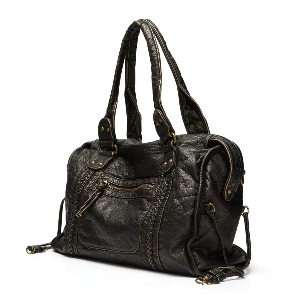 Stiilne Vintage Must Nahk Kott