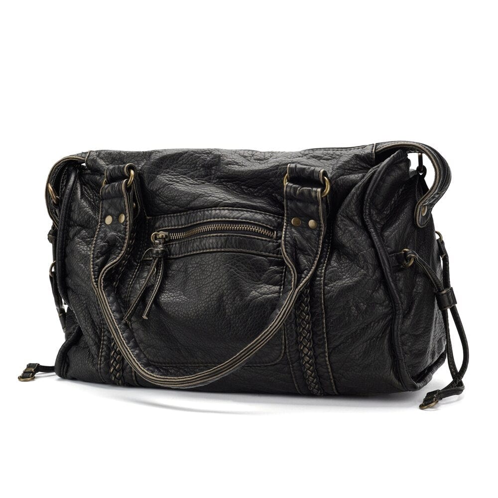 Stiilne Vintage Must Nahk Kott