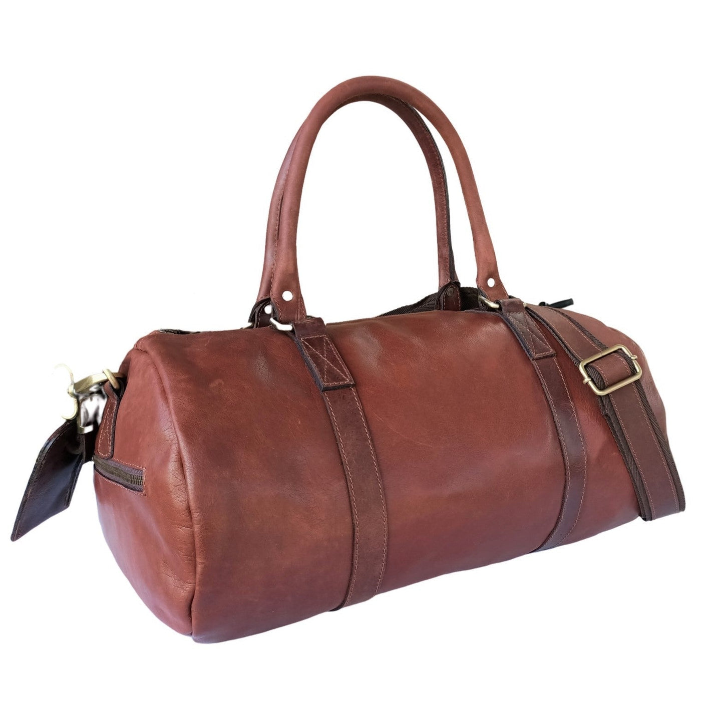 Pruun Nahk-Duffel-Kott