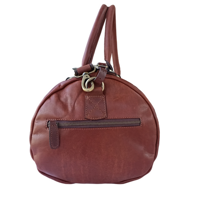 Pruun Nahk-Duffel-Kott