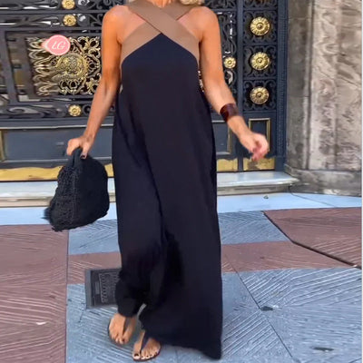 SIENNA™ | Elegantne Kleid, millel on Sügav Kaelus Seljal ja Ümberpööratud Krae