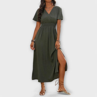 Heather - Elegantne Boho kleit V-kujulise dekolteega ja pikkade varrukatega