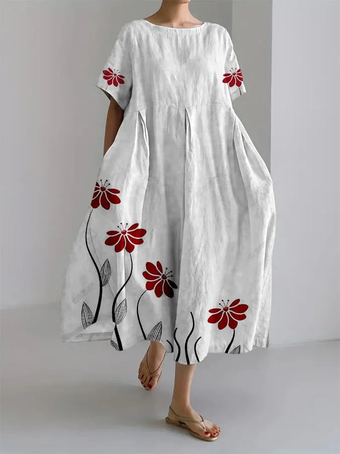 Suveeline Looduslik Printidega Kleid - ROSALIE