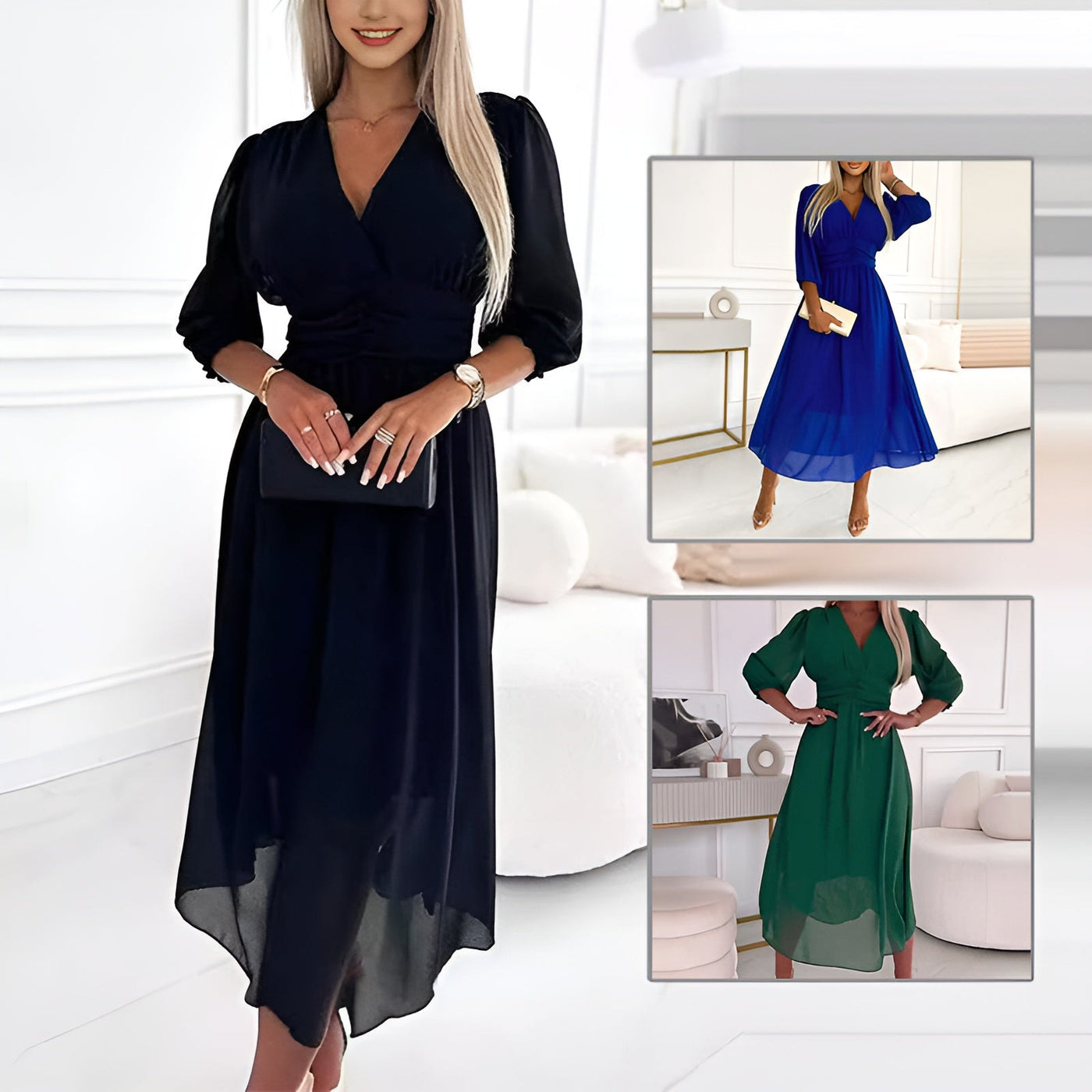 Chiara™ - Elegantne suvekleit ultrakergest siidikreemist