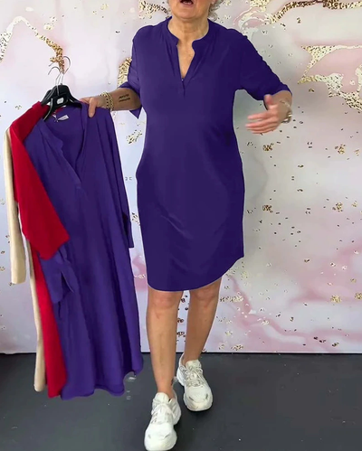 Hanne | Elegantne kleit V-kaelusega