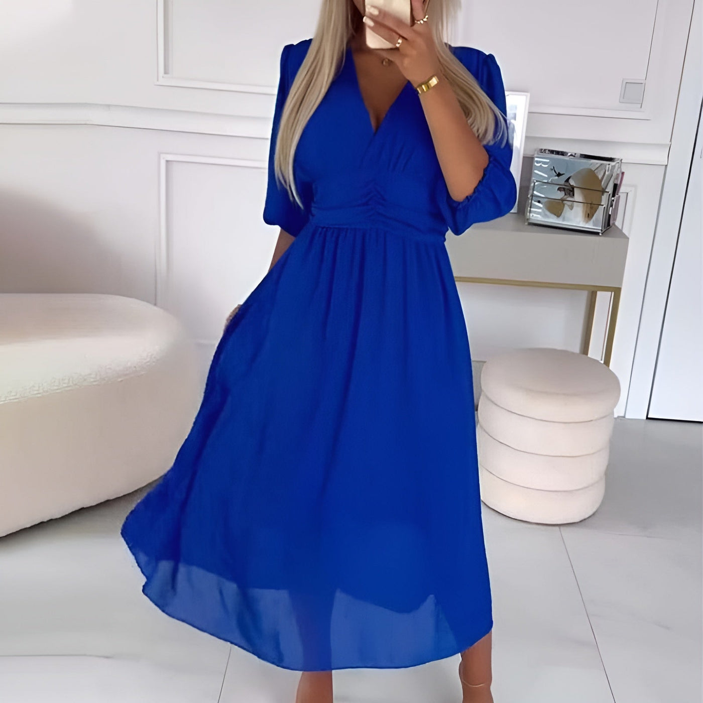 Chiara™ - Elegantne suvekleit ultrakergest siidikreemist