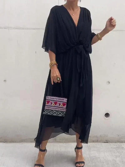 Monica™ - Elegantsed šifoon-siidkleit veetleva V-dekolteega