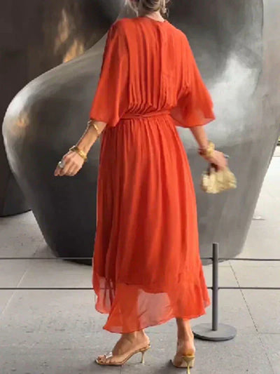 Monica™ - Elegantsed šifoon-siidkleit veetleva V-dekolteega