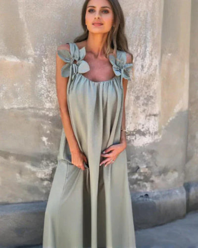 Saskia™ | Maxi Lillemustriga Kleit